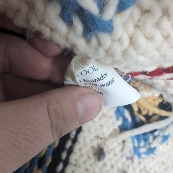 Vintage Jolli Importz Handmade Hand-knitted Big Flower Sweater - Picture 4 of 9